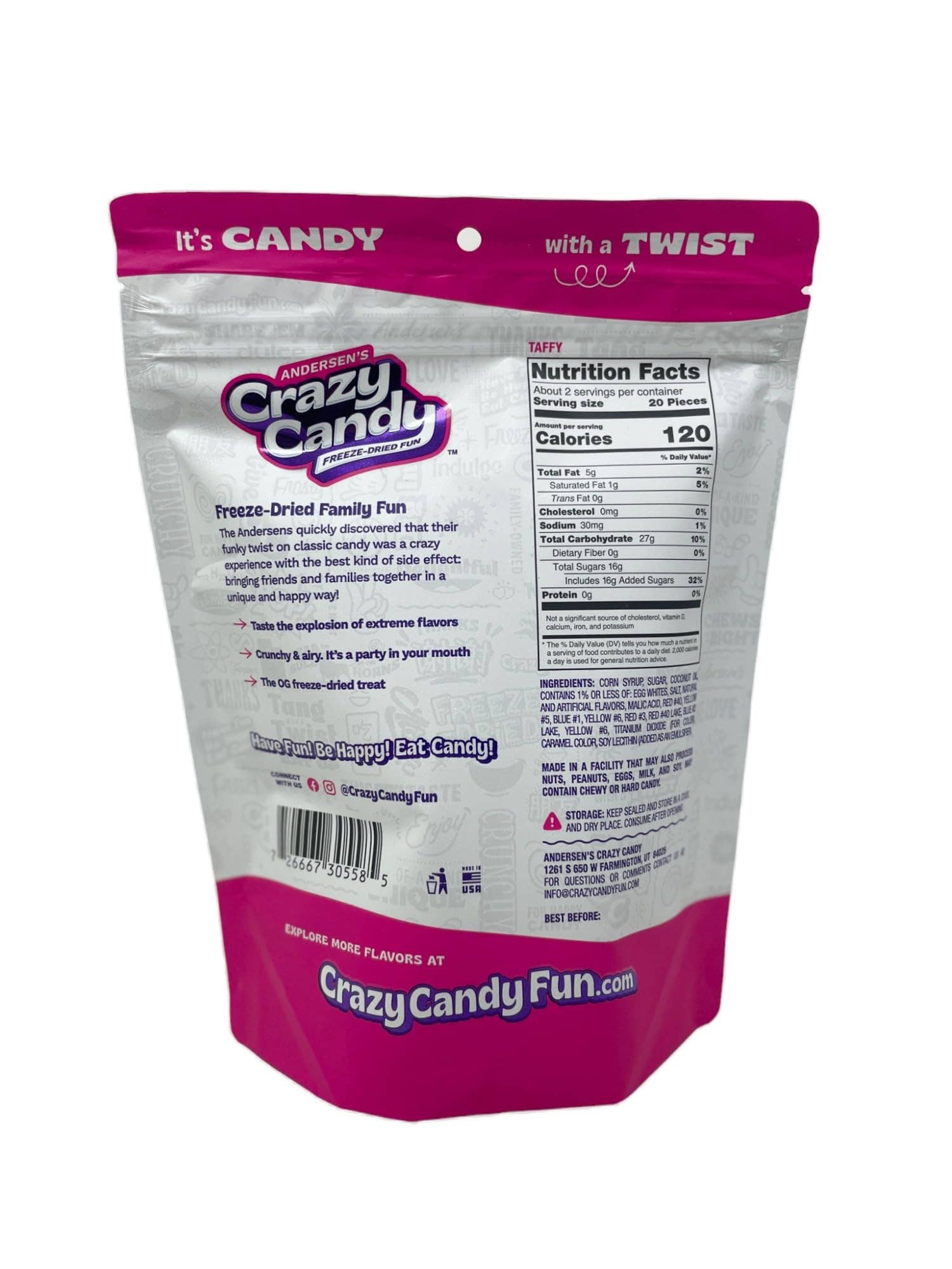 Smithco Distributing - Vente Bonbons durs - Bonbons lyophilisés Andersen's Crazy Candy22