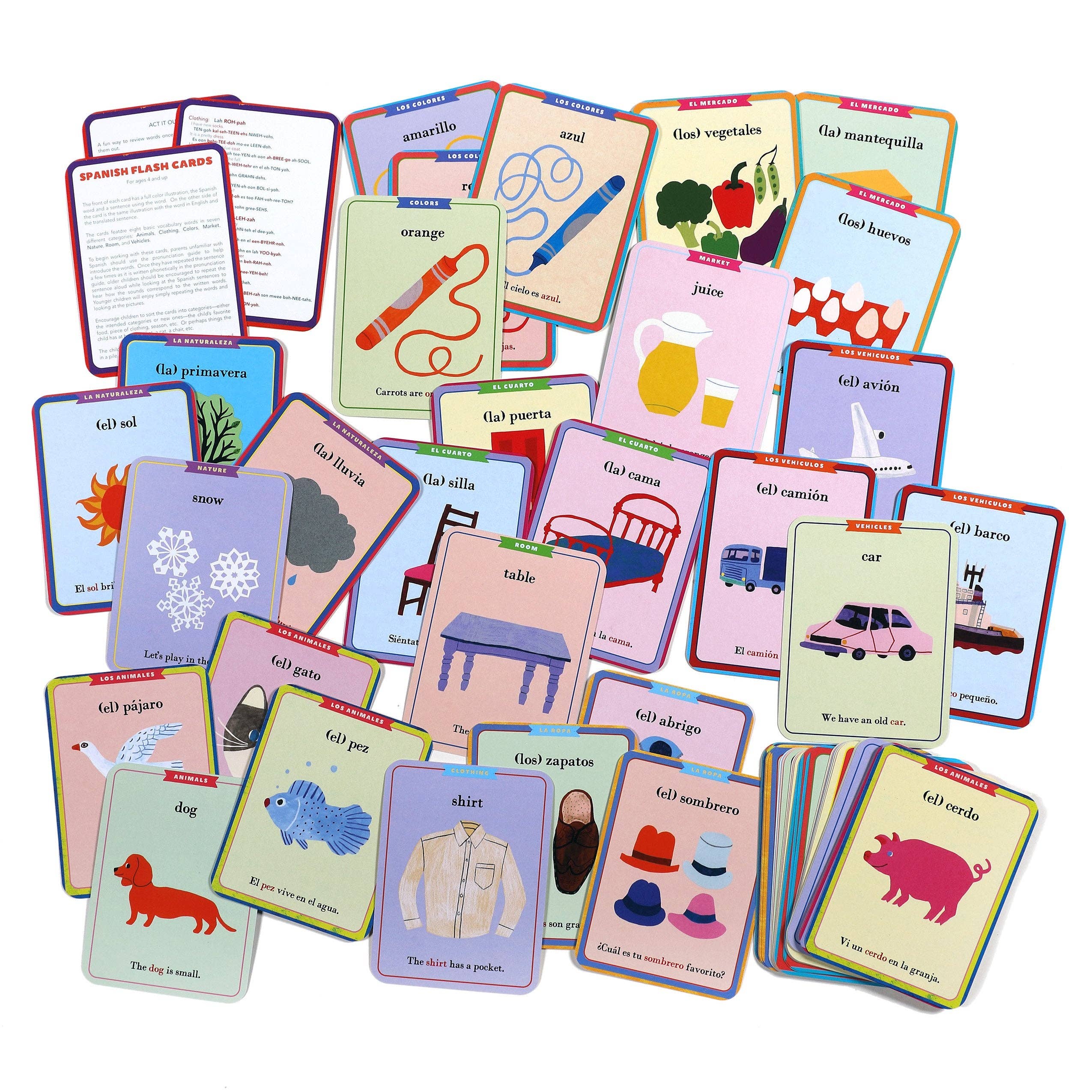 eeBoo - Wholesale Learning Cards - Kids & Baby - Spanish Vocabulary Flash Cards2