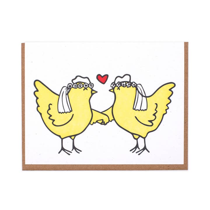 Cartão de Saudação Galinha por atacado de Lady Pilot Letterpress