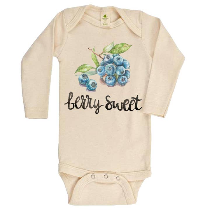 Body bio à manches longues « Berry Sweet » pour la vente par House Of Luna