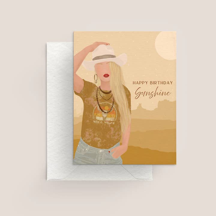 Happy Birthday Sunshine Card for wholesale by K. Jones
