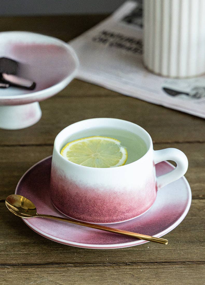 Gohobi （We cover U.S. import duties） - Vendita all'ingrosso Tazza - Set tazza e piattino in gres giapponese colorato graduale fatto a mano Gohobi10