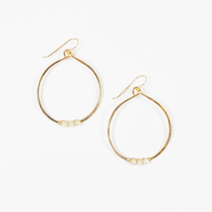 Mira Kauai - Wholesale Dangle Earrings - Large Circle with Stones Earrings0