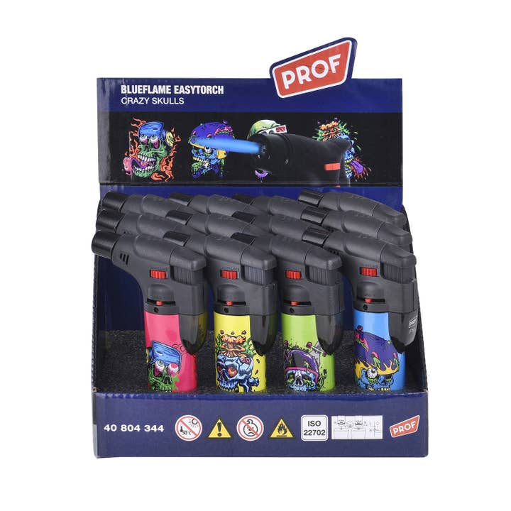 PROF - Wholesale Lighter - Crazy Skulls decor torch lighter1