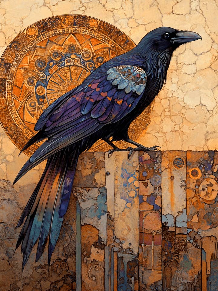 BOHO Raven - American Southwest Art Prints - 8"x10" Artwork for 11"x14" Frame for wholesale by Mowbi