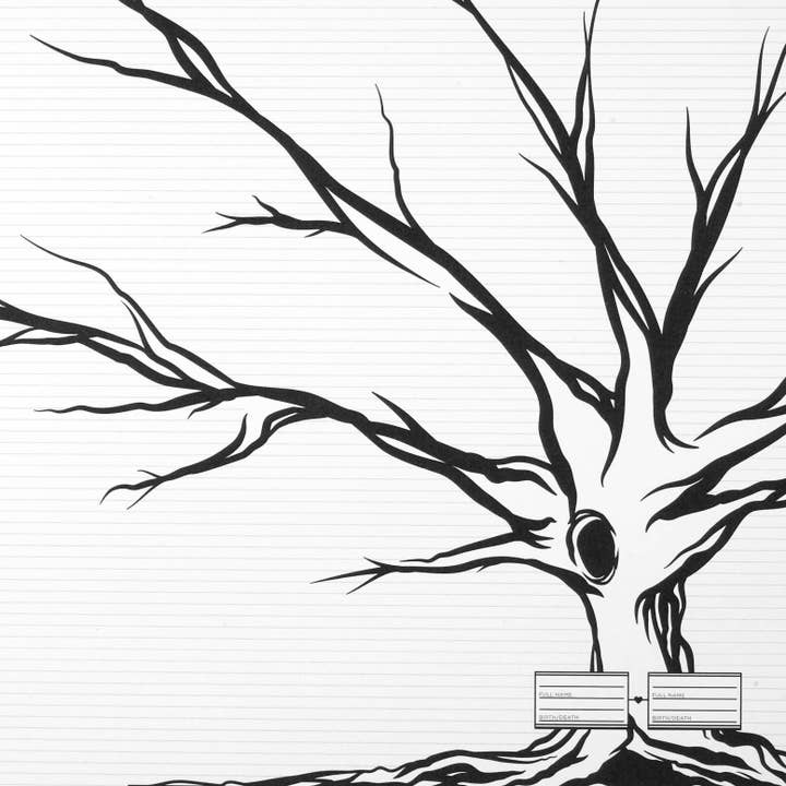 Em And Me Studio - Venta al por mayor Pósteres - Rellenar póster del árbol genealógico, genealogía del diario de viñetas