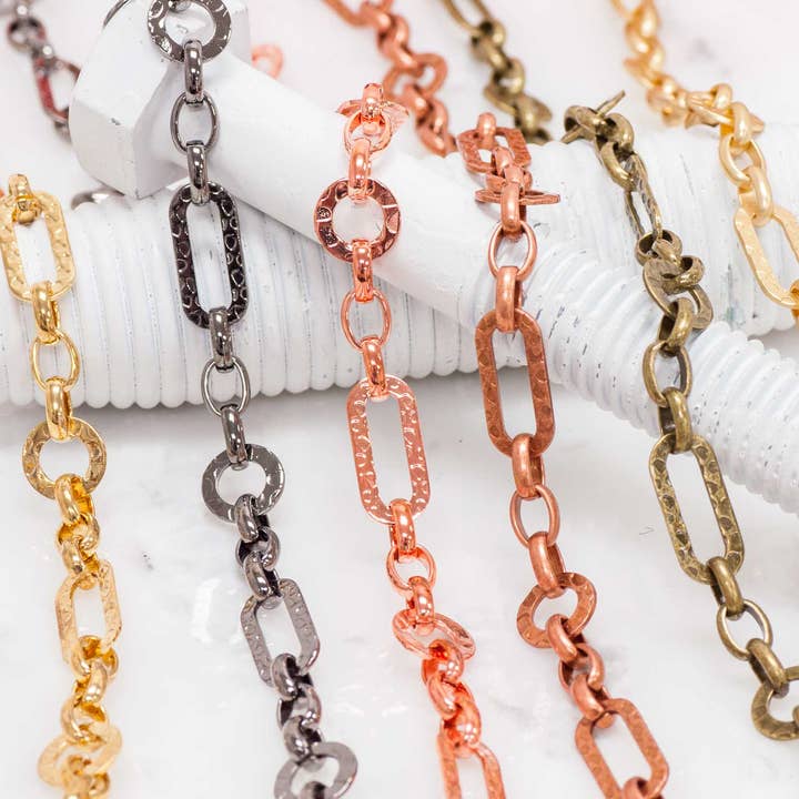 Kabelkedja - 16mm x 7mm - Finns i flera färger - Säljs per fot - CH 813 för wholesale av Continental Beads