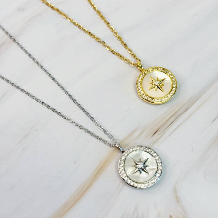 Ellison+Young - Wholesale Pendant/Charm Necklace - Shine Compass Open Locket Pendant Necklace