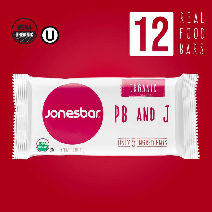 Jonesbar - Wholesale Snack Bar - JONESBAR Peanut Butter and Jelly Organic Fruit & Nut Bar2