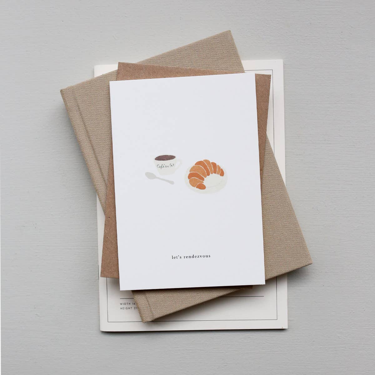 Kartotek Copenhagen - Wholesale Everyday Greeting Card - Greeting Card // Croissant (let's rendezvous)2