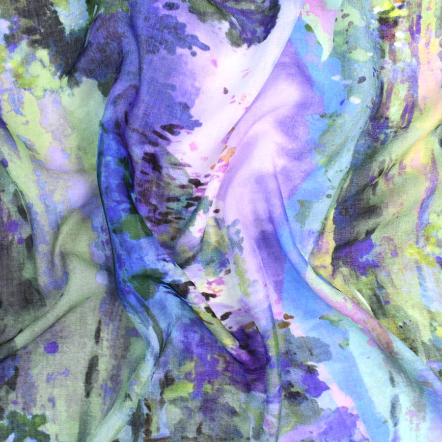 Dupatta Designs - Vendita all'ingrosso Sciarpa - Donna - Sciarpa con paesaggio pittorico incantato3