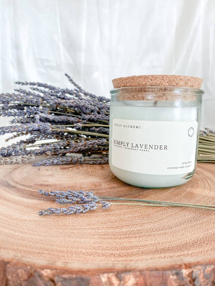 Simply Lavender - Lavender & Rosemary Herbs {recycled Glass Jar} for wholesale by Truly Alchemi