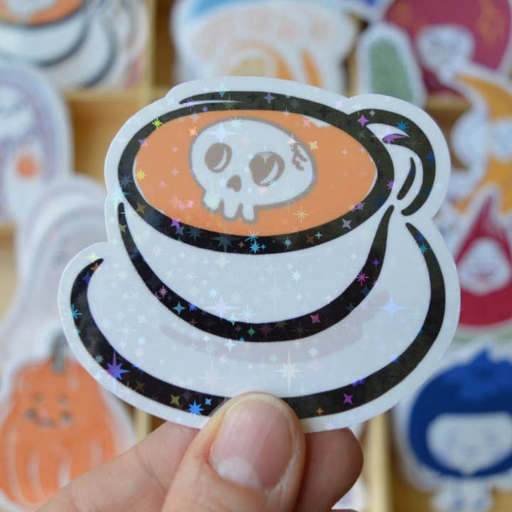 Autocollant Holographique Tête de Mort pour la vente par Maison Phoenix