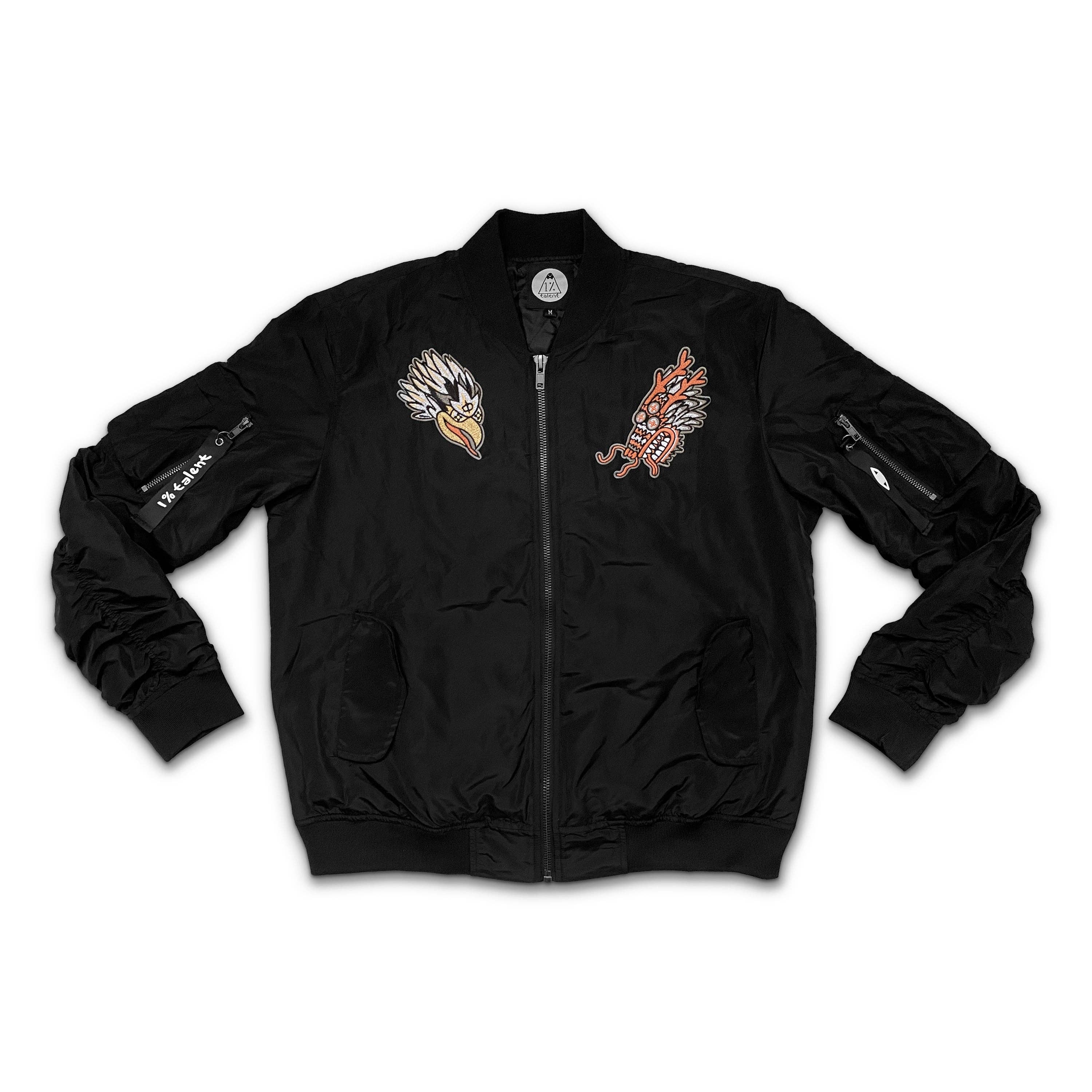 1% Talent - Wholesale Bomber Jacket - Women's - 1%talent Dragon + Eagle Bomber Jacket1