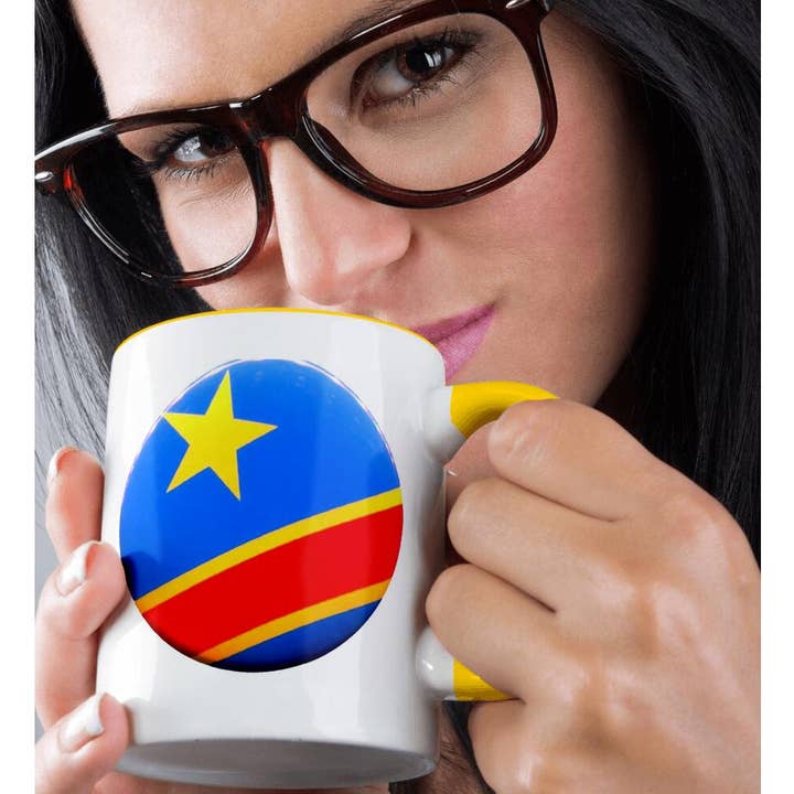 3dRose - Wholesale Coffee Mug - 3dRose, Photo Of Congo Flag Button, Mug1
