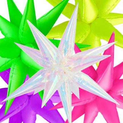 DecoChamp GIANT NEON Starburst 3D Balloon - 60 in. for wholesale by THE BALLOON HUB