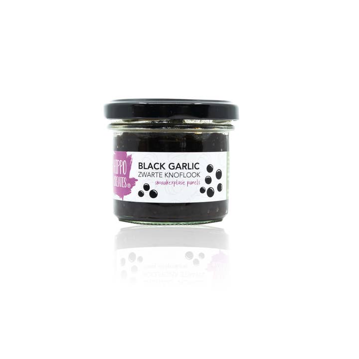 Vegan caviar black garlic pearls, 100 gram for wholesale by Hippocreates
