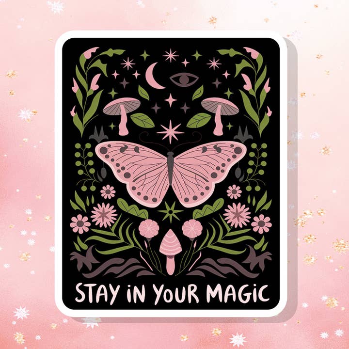 Fica na Tua Magia Autocolante de Vinil Celestial Psicadélico Boho por atacado de London Luxury Candles