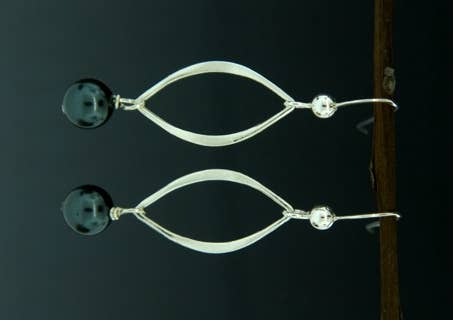 Sosie Designs - Wholesale Dangle Earrings - Silver Lotus Petal Crystal Pearls Earrings - Mystic Black5