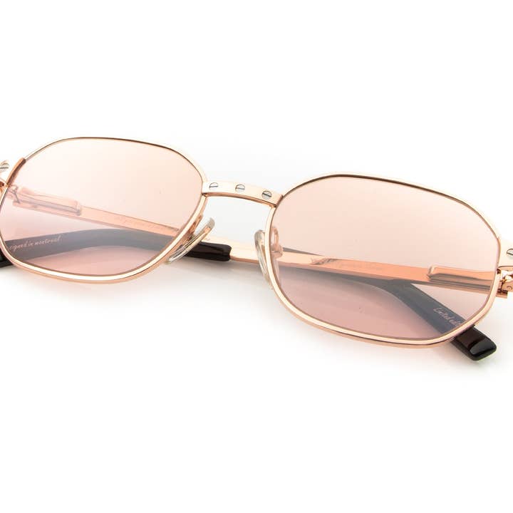Love Kollektion: Hustler 24KT Roségold (Dusty Rose) für den Großhandel von Vintage Frames Company