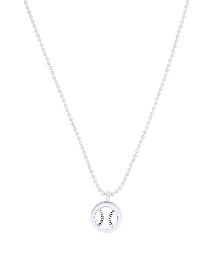 Aroma Couture & Co - Wholesale Locket Necklace - Baseball Aromatherapy Diffuser Necklace0