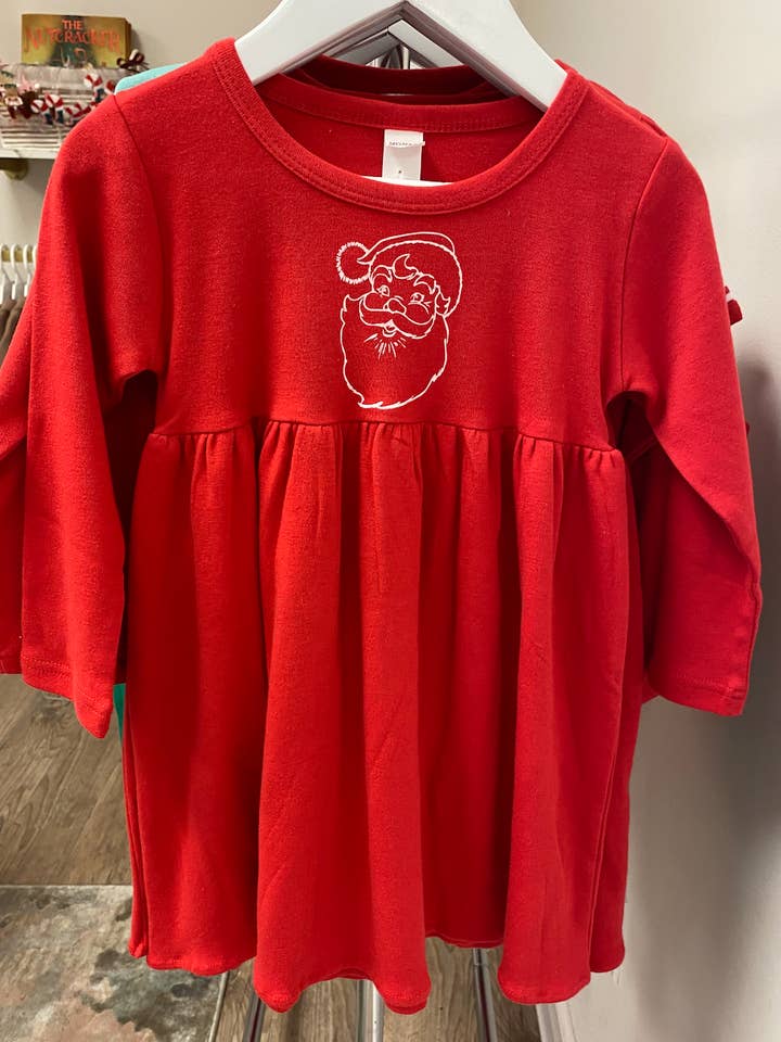 Abito rosso Babbo Natale per la vendita all'ingrosso da parte di Little Hoot Designs