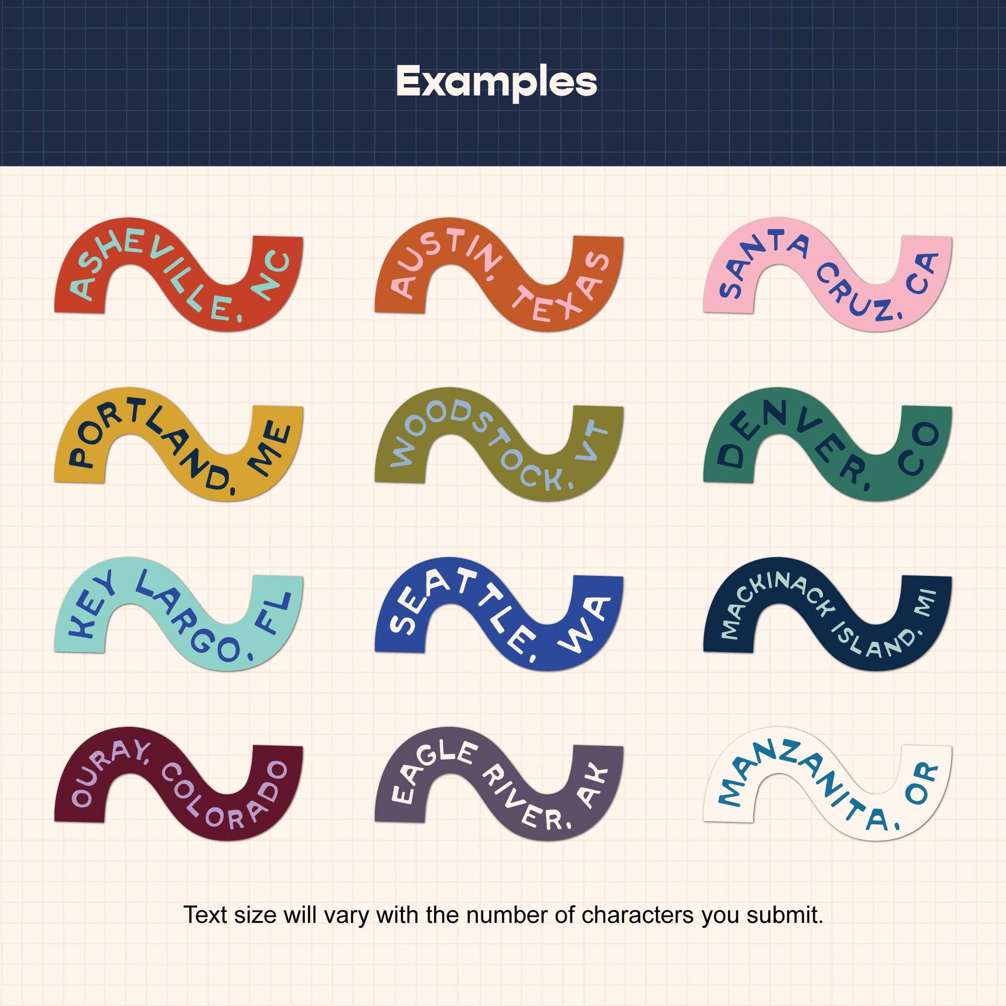 Endless August Supply Co. - Wholesale Sticker - Customizable Squiggle Sticker | Name Drop Vinyl Sticker2