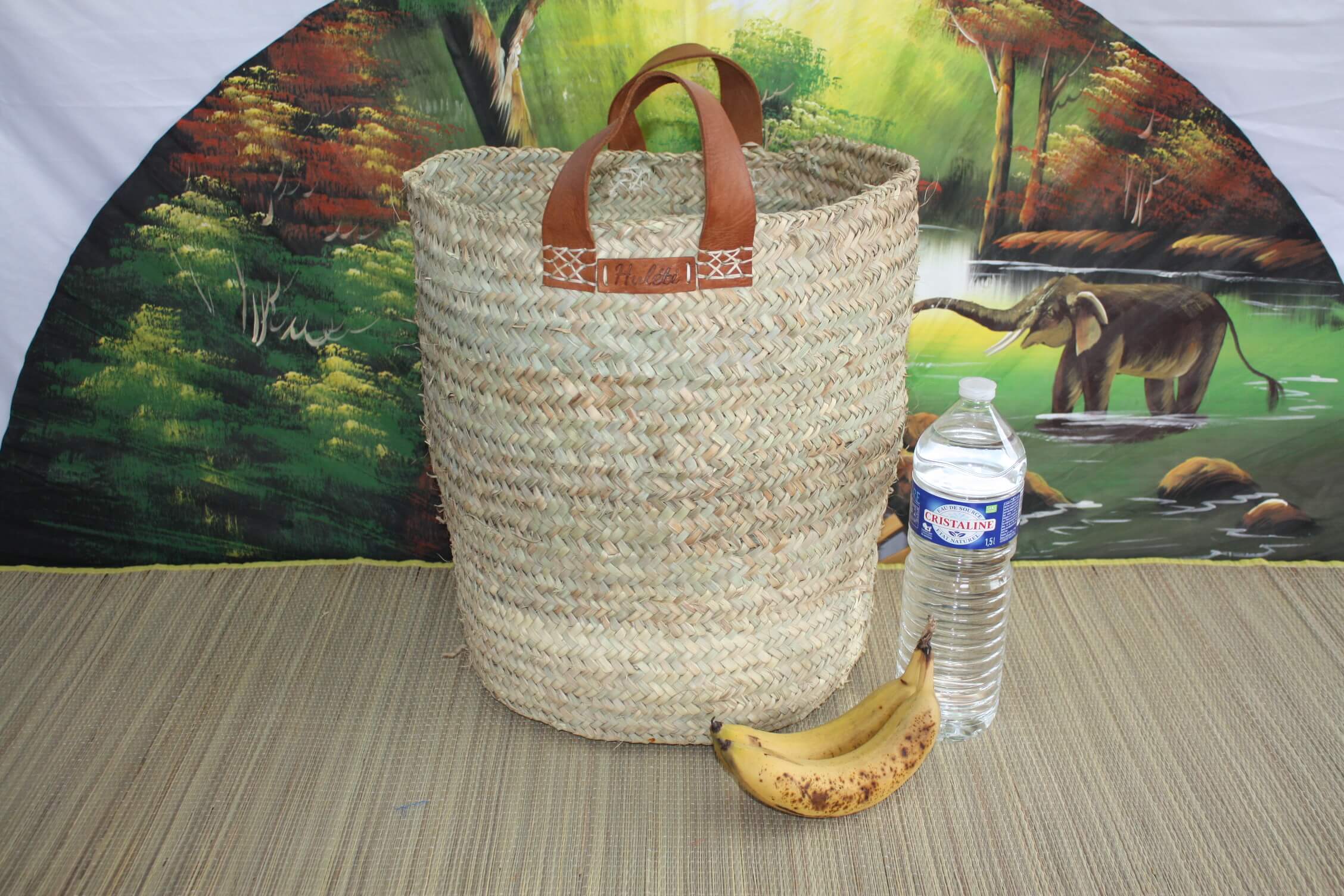 Boutique Huléti - Wholesale Basket - Plant/flower pot cover basket - Basket Bac Chest - 4 SIZES to choose from - leather wicker rattan straw1