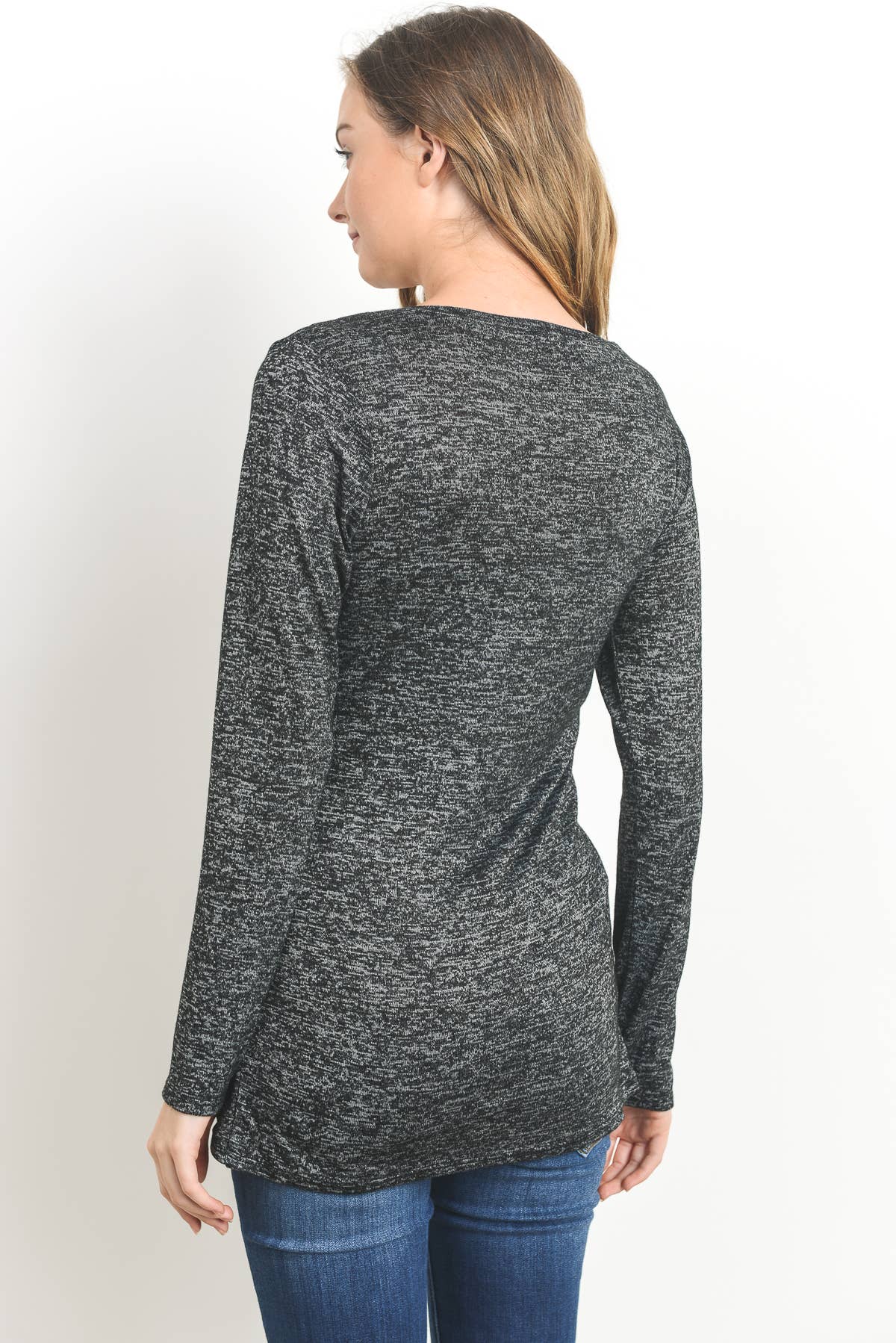 Hello Miz - Venta al por mayor Camiseta de lactancia - Top de maternidad y lactancia de manga larga bajo tulipán28