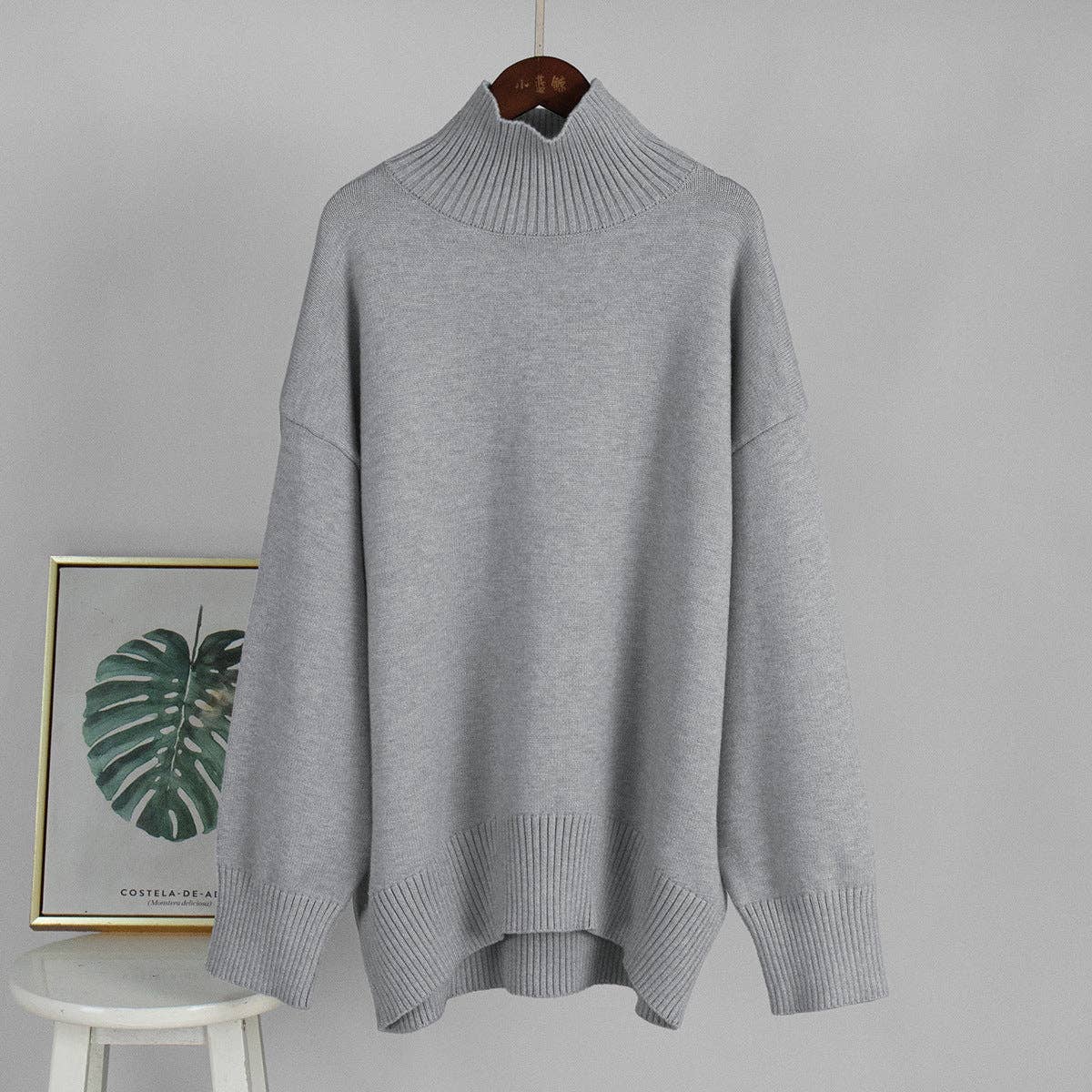 alberalkirk - Wholesale Knit Sweater - Women's - Solid High Neck Knit Sweater Women Multiple Colors N5A6011