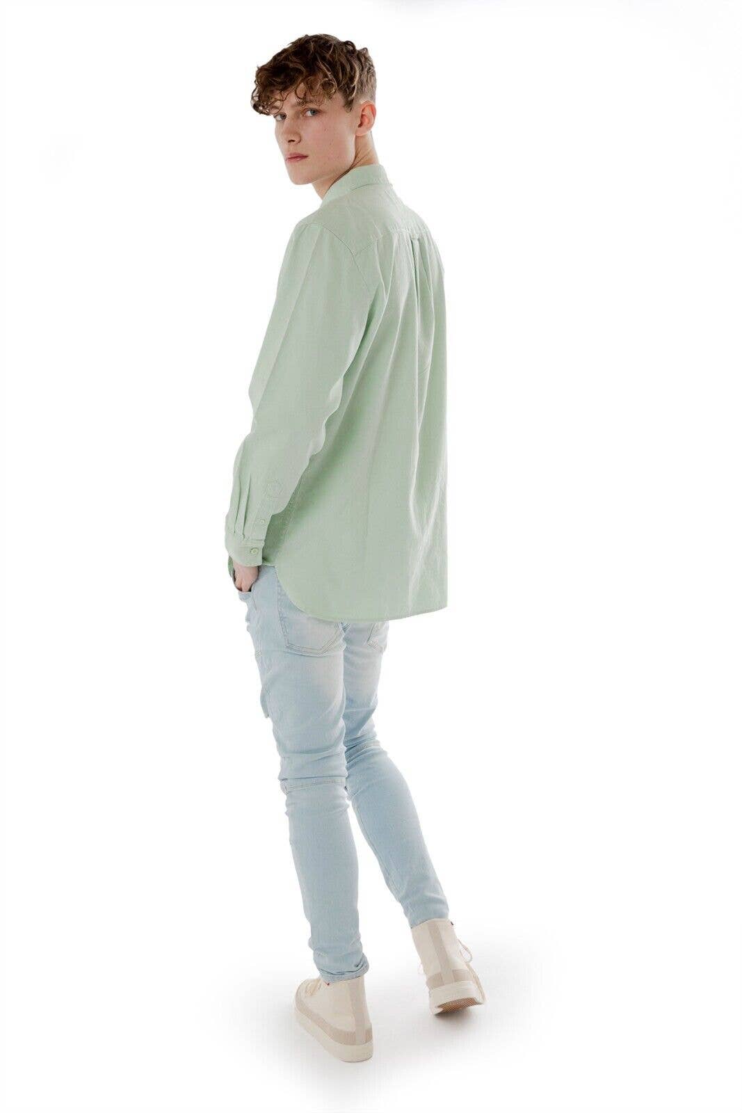 Mens Long Sleeve Shirt for Casual Formal Wear - Pumic Stone for wholesale on Faire2