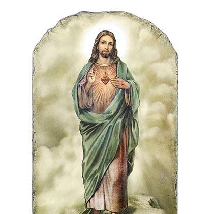 Christian Brands Catholic - Wholesale Plaque - Ms 8.5" Scrd Hrt Arch Tile Plq0