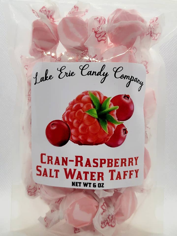 Cran-Raspberry Salt Water Taffy for wholesale by Lake Erie Candy Company