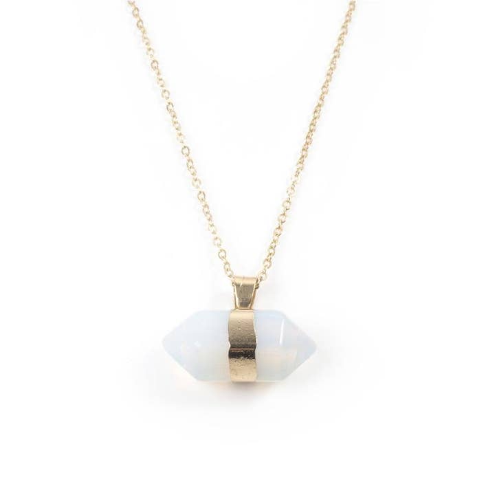 Colour Addict Jewellery – Großhandel Kette mit Anhänger/Charm – Sechseckige Mondstein-Halskette