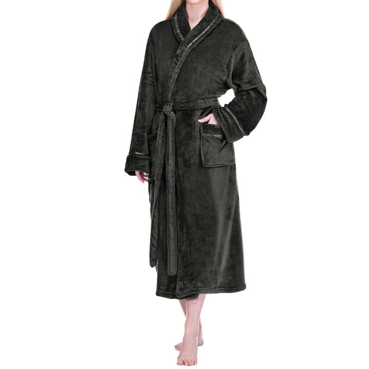 Fleece gewaad met satijnen rand voor wholesale door Pavilia