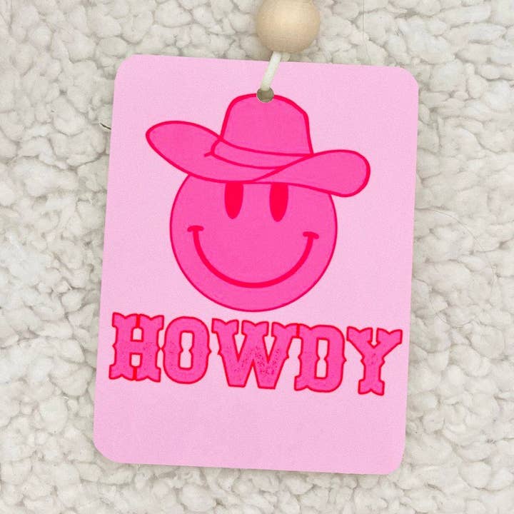 Howdy Smiley autoluchtverfrisser voor wholesale door Cavella Co.