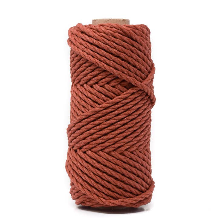 Corde en coton Zero Waste 5 mm - 3 plis - Brique pour la vente par Ganxxet, Inc.