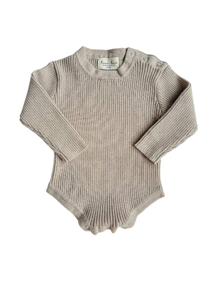 Baby Rib Bodysuit - Heather Beige for wholesale on Faire1