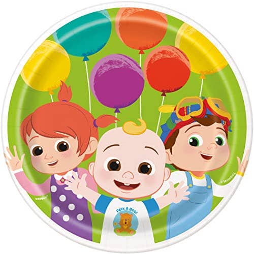 Fantasia Inc. - Wholesale Disposable Plate - Cocomelon Round Dessert 7" Plates 8 Ct.