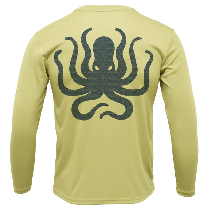 Freshwater Born "Live Love Lake" Kraken Men's Long Sleeve UPF 50+ Dry-Fit Shirt for wholesale by Saltwater Born