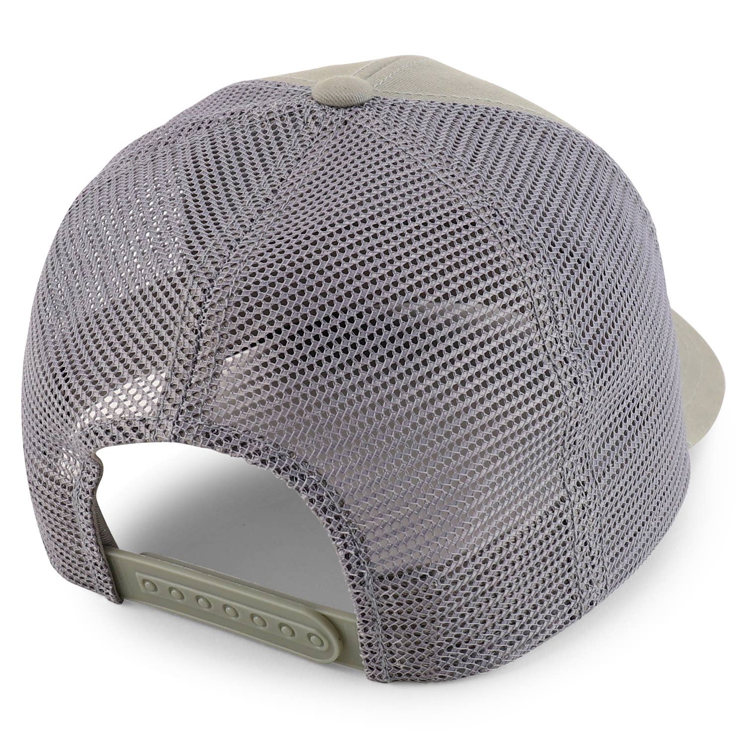 Trendy Apparel Shop – Großhandel Trucker-Cap – Unisex – Übergroße Trucker-Kappe aus strukturiertem, gebogenem Netzstoff mit Schnappverschluss, XXL2