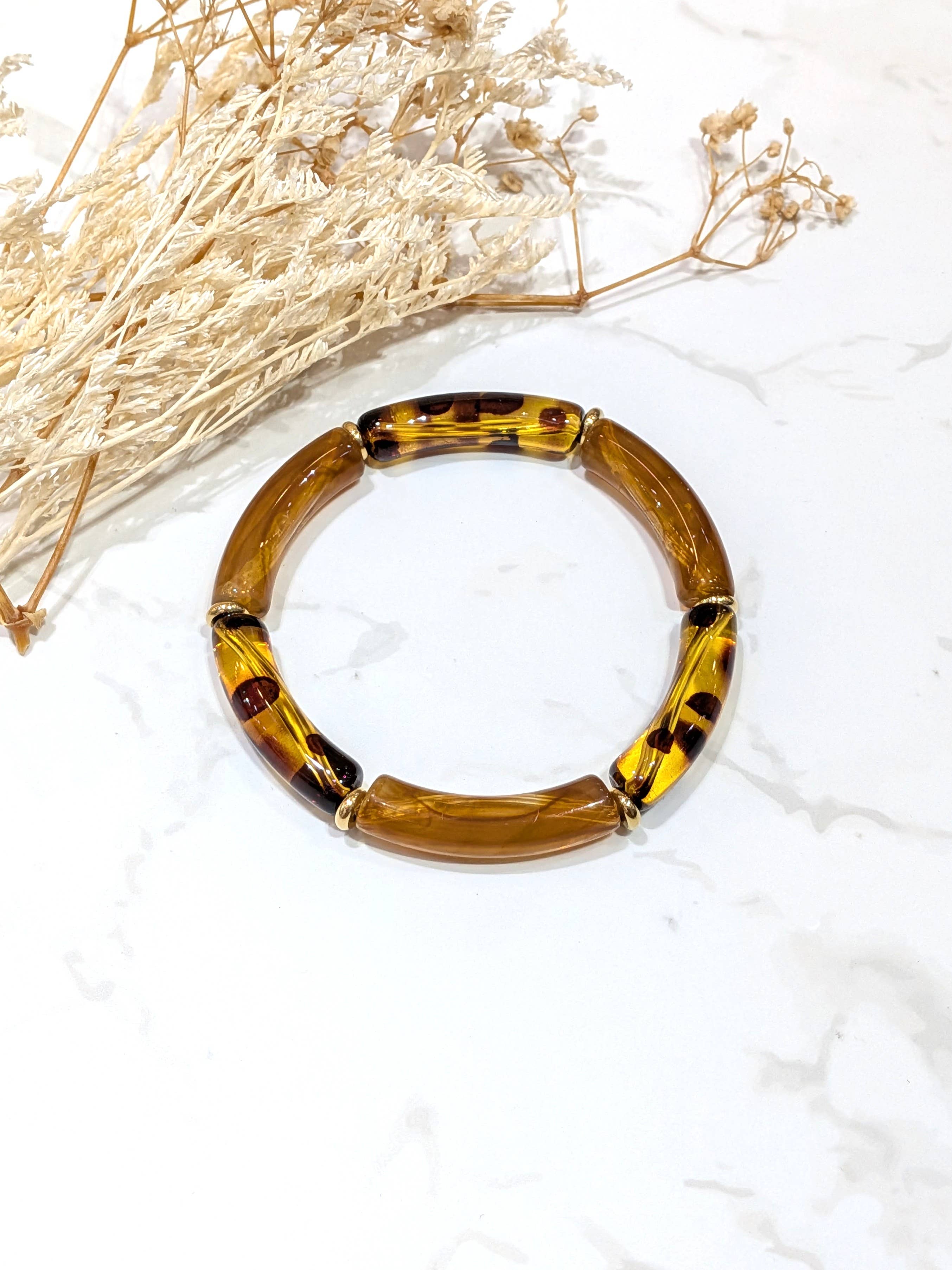LOLO & YAYA - Wholesale Link & Chain Bracelet - 7mm Elastic Bracelet Kecy Resin4
