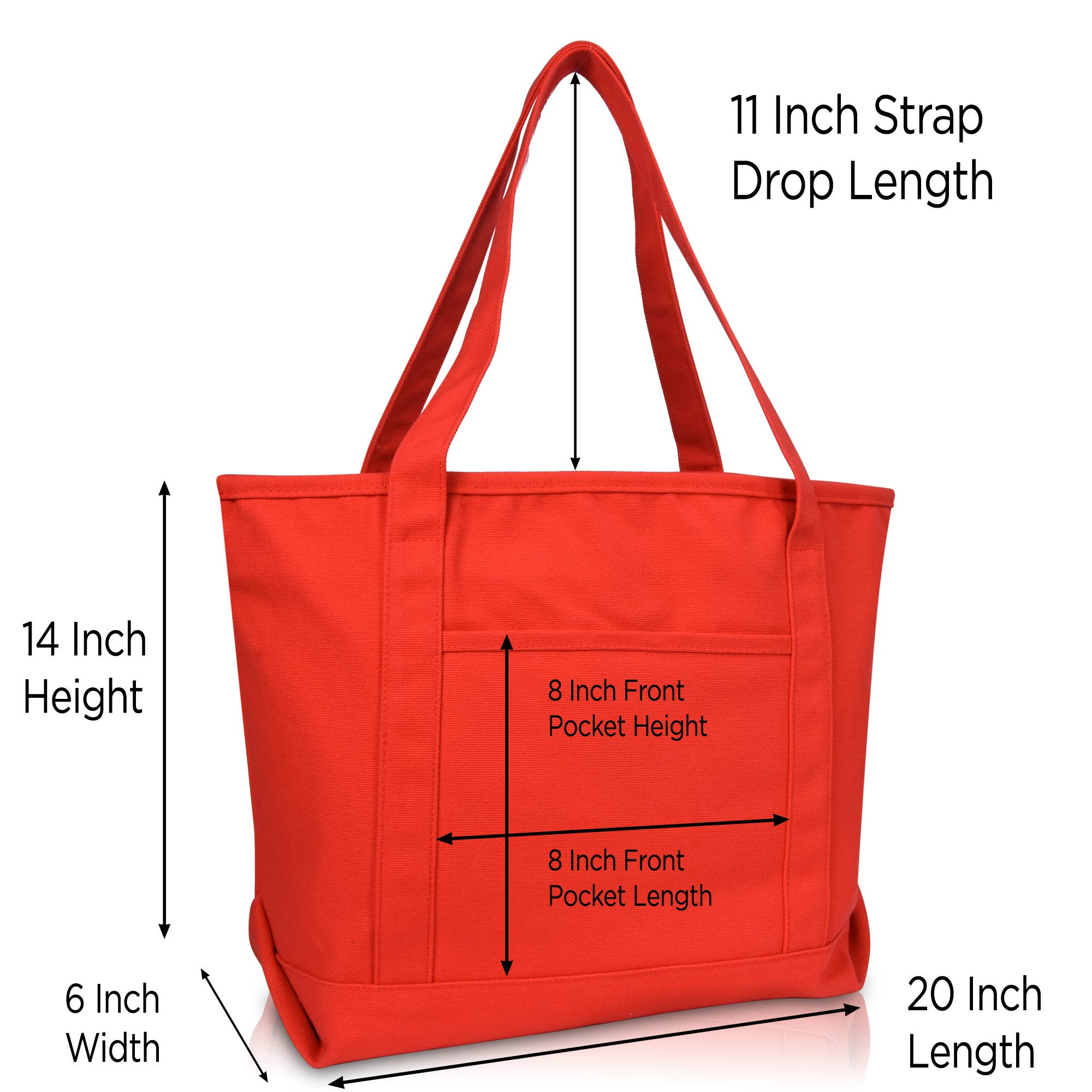 Dalix – wholesale Tote bag – Women's – DALIX 20" Solid Color Cotton Canvas Shopping Tote Bag31