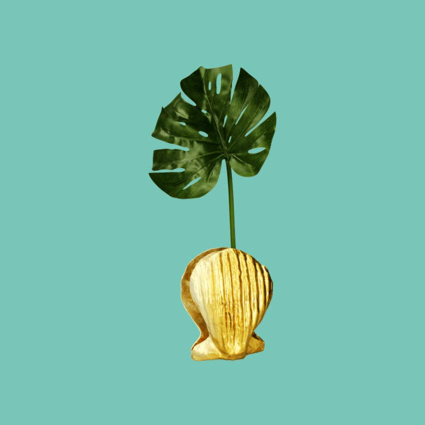 PINK PAMPAS - Wholesale Decorative Tabletop Object - Mexican handmade papier mache decoration Conchiglia3