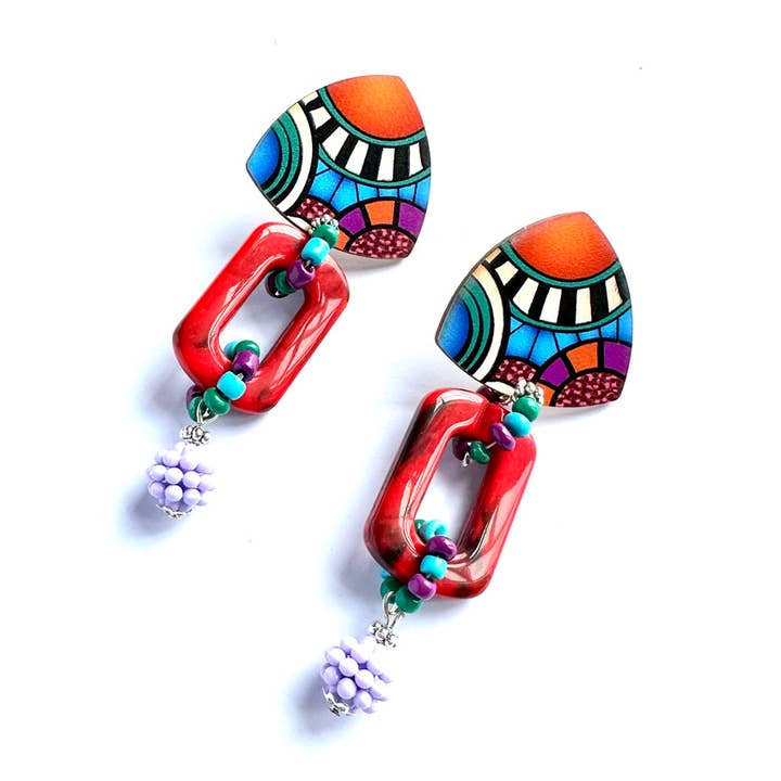 Roselinde – wholesale Dangle earrings – Uganda. PDB0