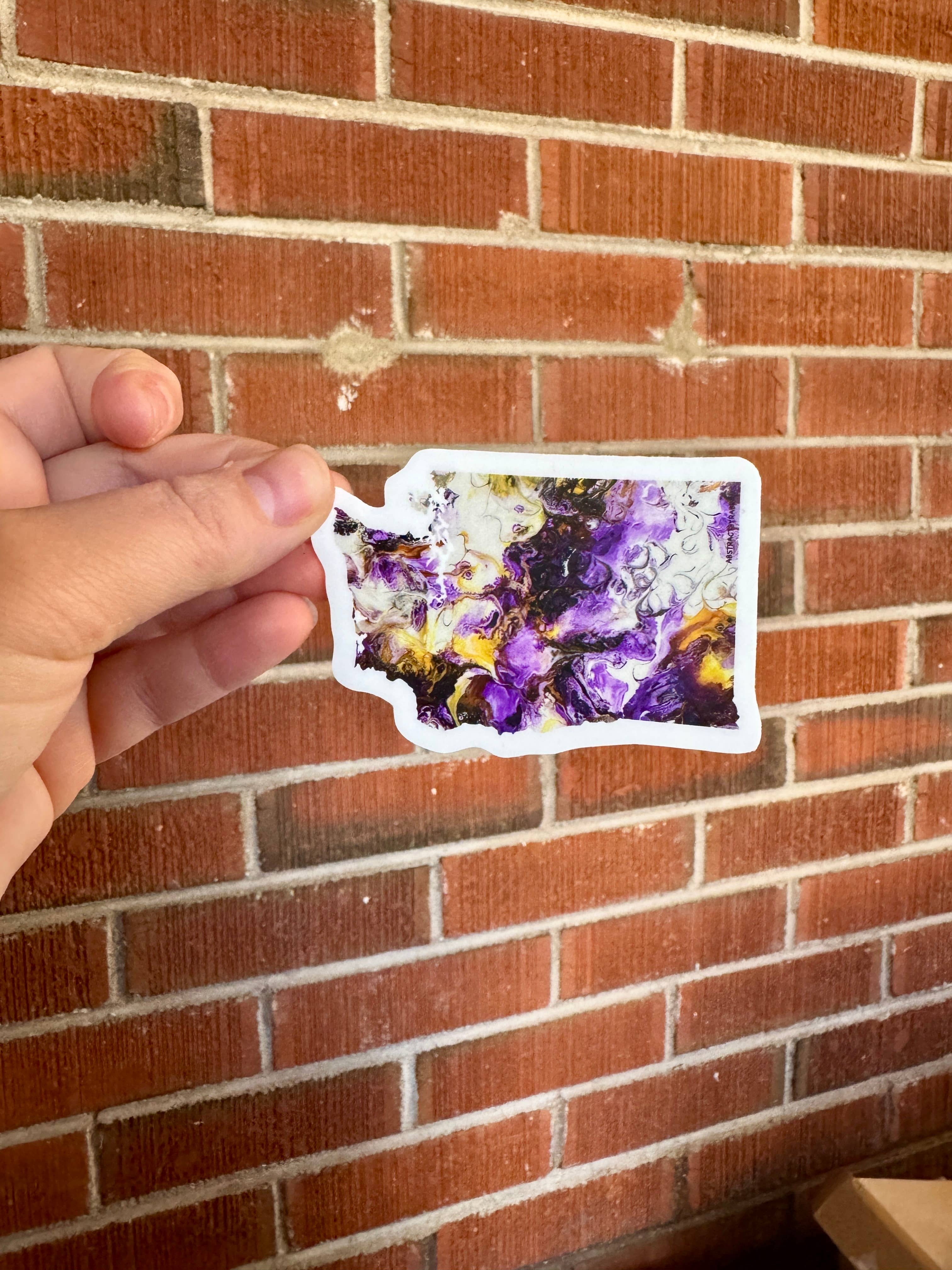 AbstractbyRabrams - Wholesale Sticker - LGBTQ Washington State Sticker Non Binary Pride Trans Pride3