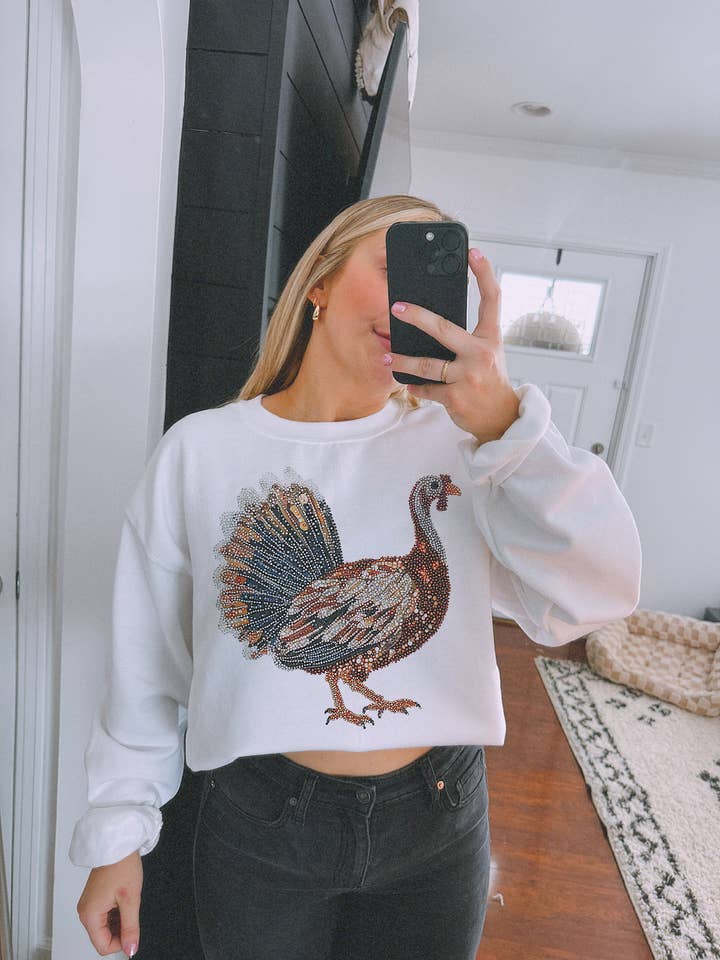 The Walking A - Wholesale Graphic Sweatshirt - Women's - BEDAZZLED TURKEY1