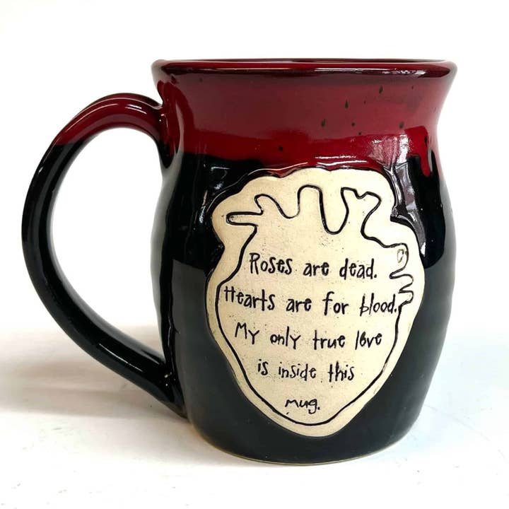 Harten zijn voor Bloed 20oz Handgemaakte Keramische Mok voor wholesale door Pawley Studios Ceramics