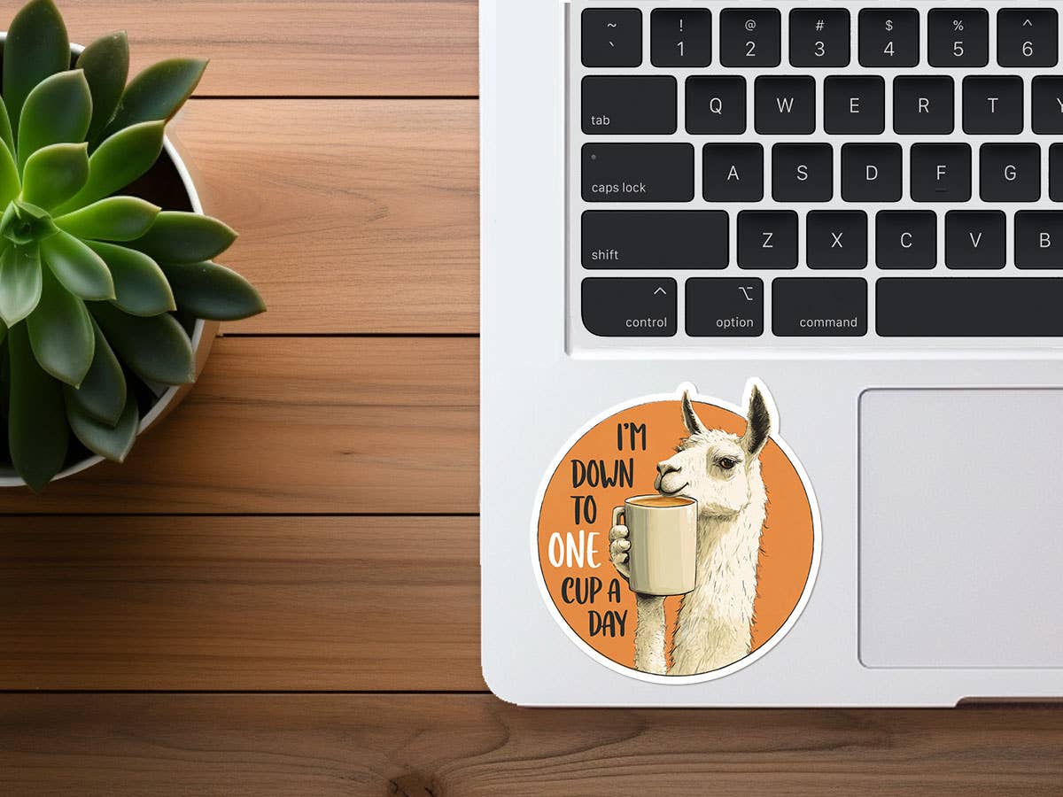 Missional Merch - Vendita all'ingrosso Adesivo - Sono arrivato a una tazza al giorno | Adesivo divertente sul caffè1