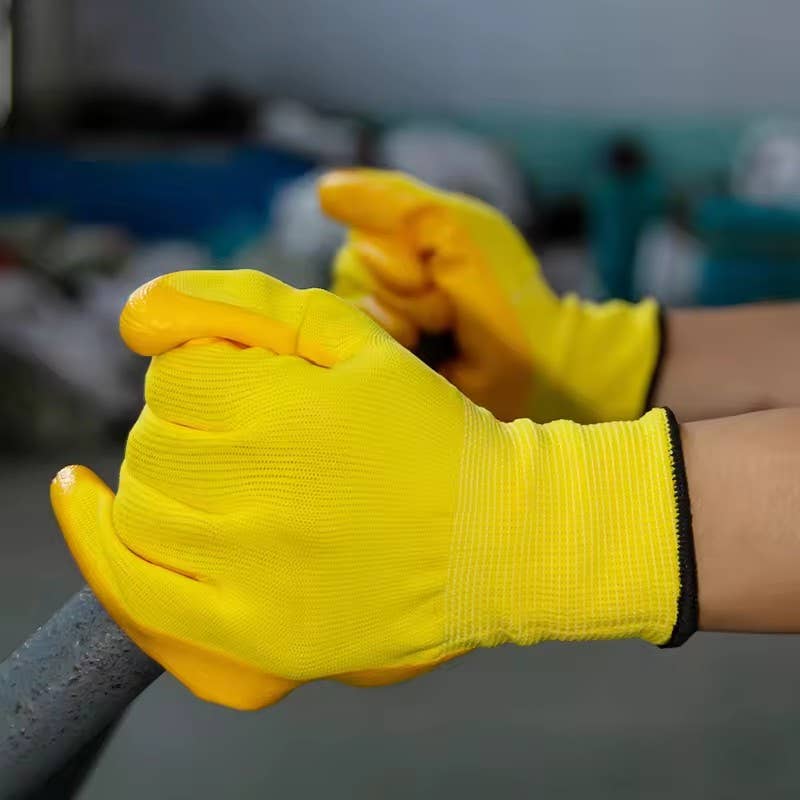 Superior Gloves Expert - Wholesale Gloves - Unisex - 13 Gauge Yellow Nitrile Safety Gloves for Construction2